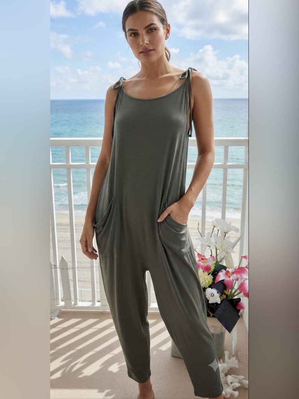 ASOS JUMPSUIT Dark Green with Pockets